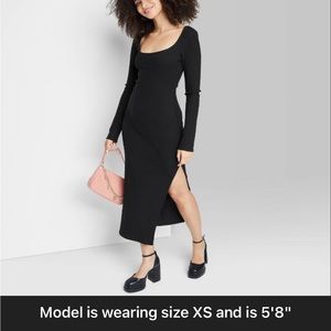 Ribbee long sleeve Wild and fable maxi/midi dress with slit